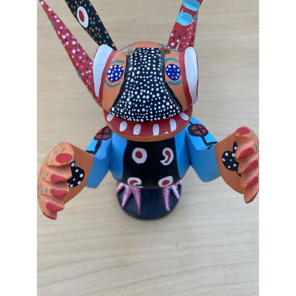 Oaxacan Wood Carving Oaxaca Mexican Folk Art Alebrije SIGNED Gutierrez - Picture 5 of 16